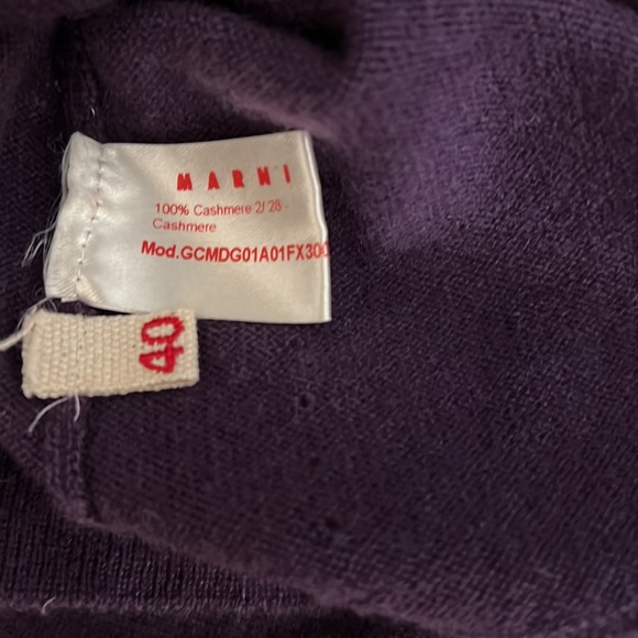 Marni Purple Crewneck Cropped Sweater size 40 - Picture 9 of 13